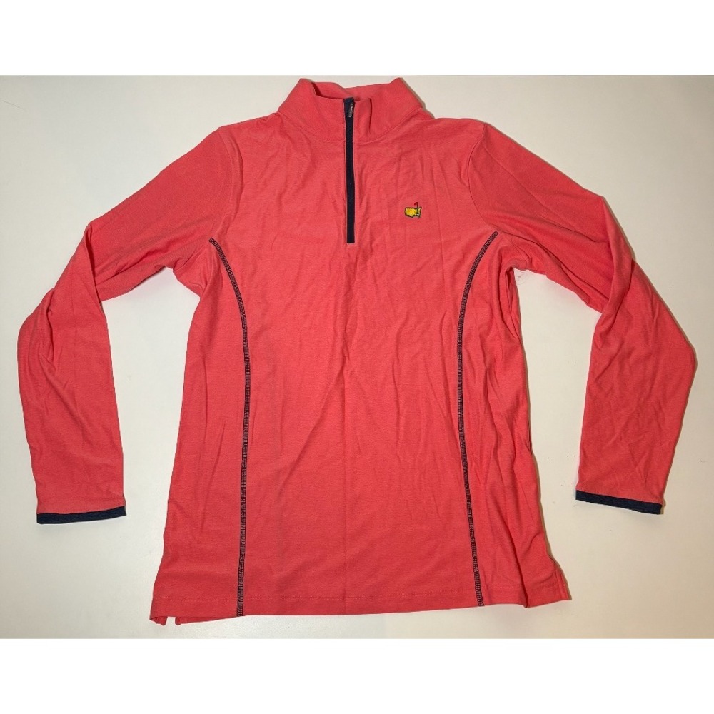 Women's Masters Magnolia Lane Tech Quarter Zip Pink Golf Pullover | NWT | L